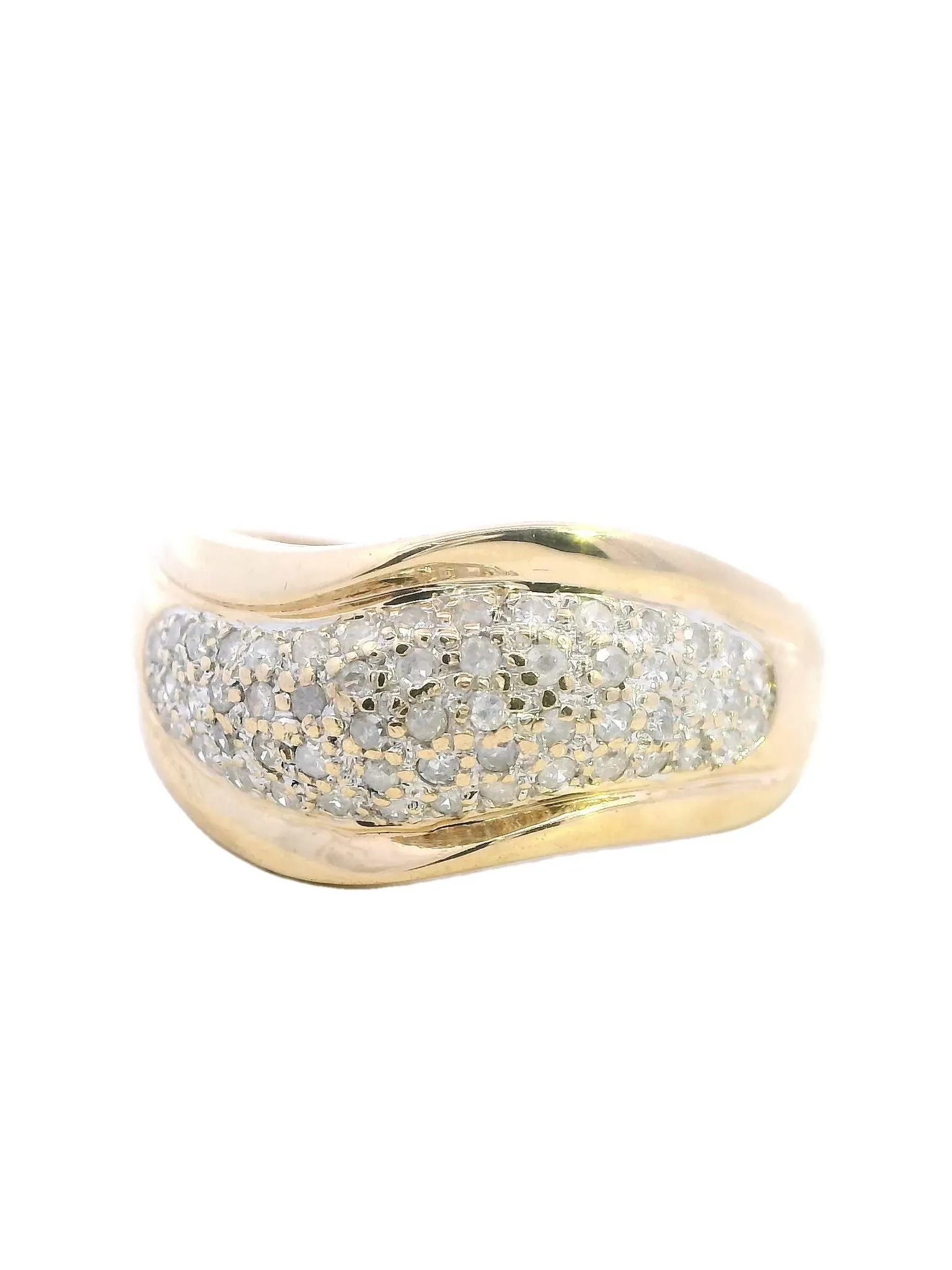 Elegant Yellow Gold Diamond Ring - Perfect for Engagement or Wedding Unisex