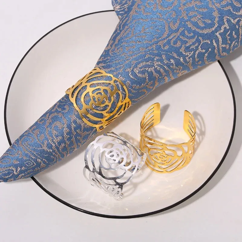 Napkin Holder Rings-Hollow(Sliver)